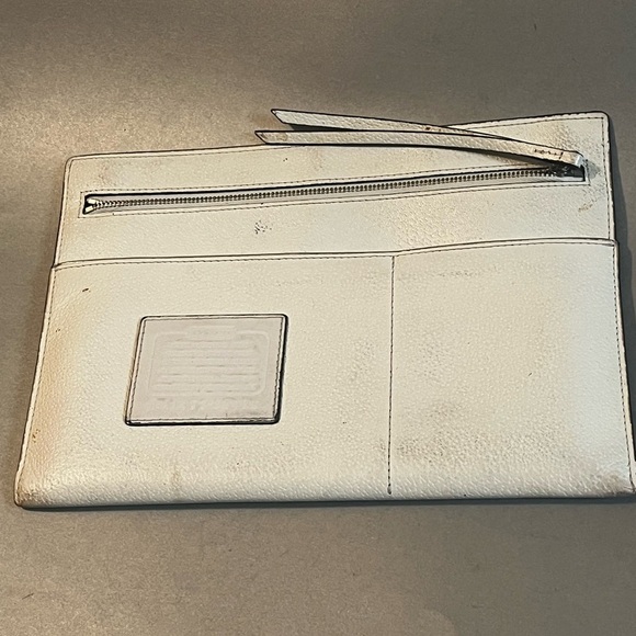 Coach Wristlets Clutch White Leather - Picture 2 of 8
